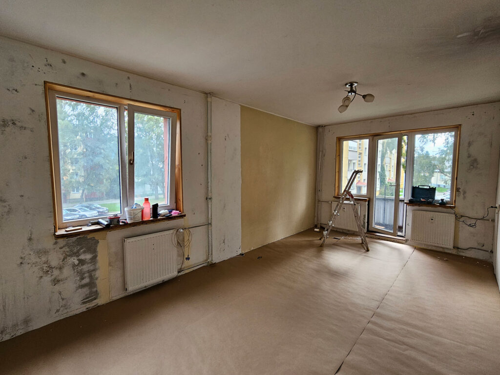 Pahteldatud seinad enne värvimist – PintsliPai pahteldamine